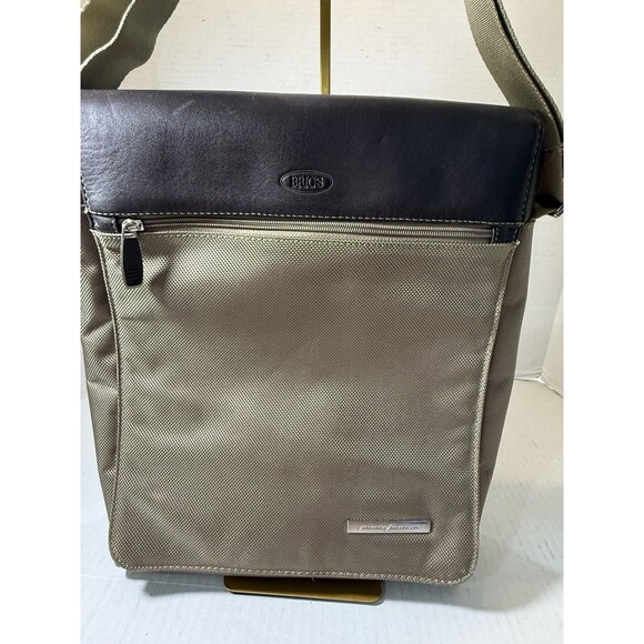 BRIGS Bag PININFARINA Messenger Shoulder Bag Strap Leather Canvas Magnetic - Picture 2 of 16